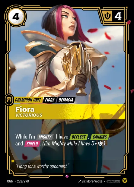 Fiora, carte Riftbound OGN 232 — extension Origins