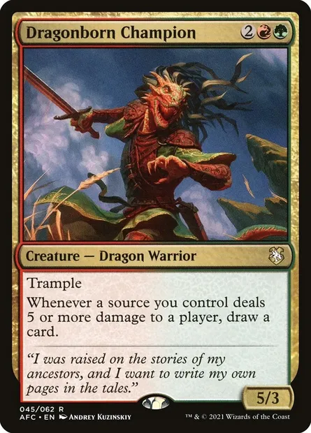 Dragonborn Champion, Magic card AFC 45 — Forgotten Realms Commander set