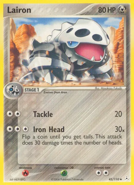 Lairon, Pokémon card HP 45 — Holon Phantoms set