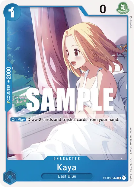 Kaya, One Piece card OP03-044 — PILLARS OF STRENGTH set