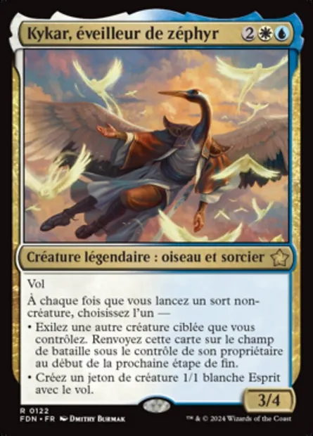 Kykar, éveilleur de zéphyr, carte Magic FDN 122 — extension Foundations