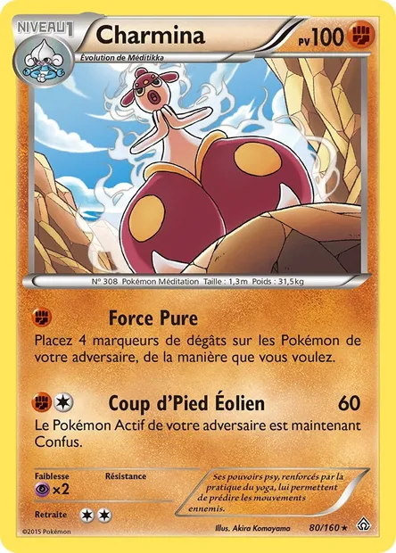 Charmina, carte Pokémon PRC 80 — extension Primo-Choc