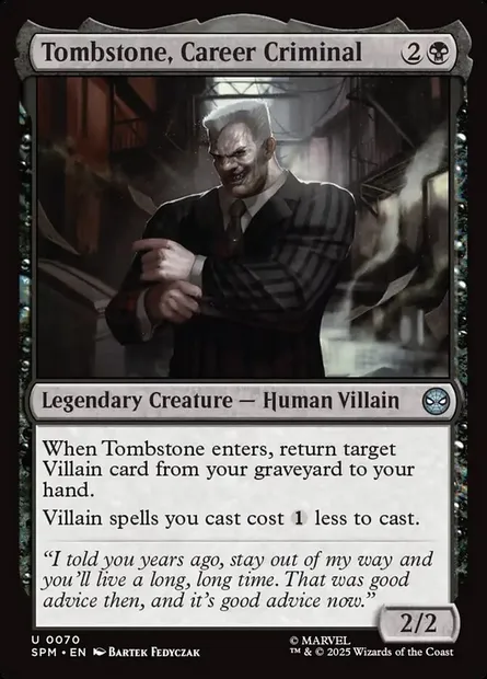 Tombstone, Career Criminal, Magic card SPM 70 — Marvel's Spider-Man set