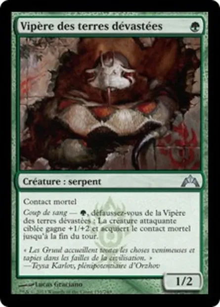 Vipère des terres dévastées, carte Magic GTC 139 — extension Insurrection