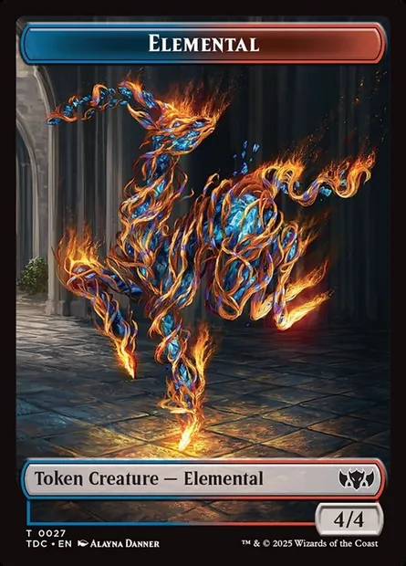Elemental, carte Magic TTDC 27 — extension Tarkir: Dragonstorm Commander Tokens