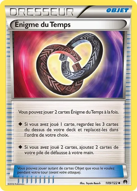 Énigme du Temps, carte Pokémon BKP 109 — extension Rupture Turbo