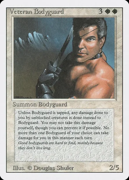 Garde du corps émérite, carte Magic 3ED 42 — extension Revised Edition