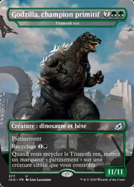Titanoth rex, carte Magic IKO 377 — extension Ikoria: Lair of Behemoths