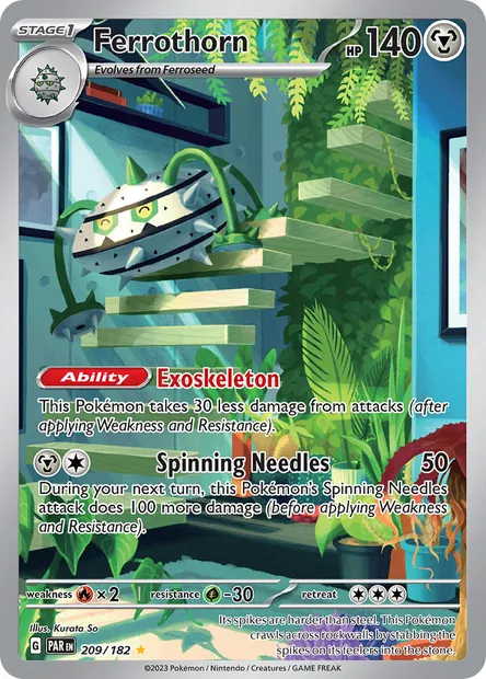 Ferrothorn, Pokémon card PAR 209 — Paradox Rift set
