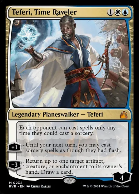 Teferi, Time Raveler, Magic card RVR 232 — Ravnica Remastered set