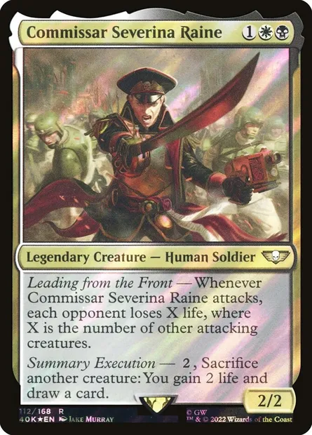 Commissar Severina Raine, Magic card 40K 112★ — Warhammer 40,000 Commander set