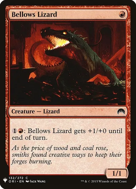 Bellows Lizard, Magic card PLST ORI-132 — The List set