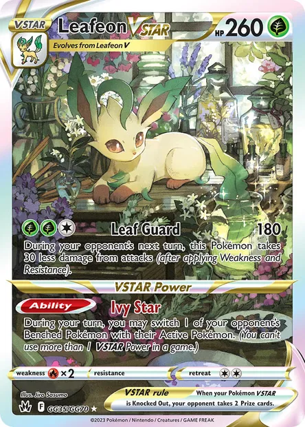 Leafeon VSTAR, Pokémon card CRZ GG35 — Crown Zenith set