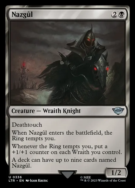 Nazgûl, Magic card LTR 336 — The Lord of the Rings: Tales of Middle-earth set