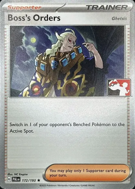 Boss's Orders - Ghetsis, Pokémon card PPS 172-2 — Play! Pokémon Prize Pack Series set