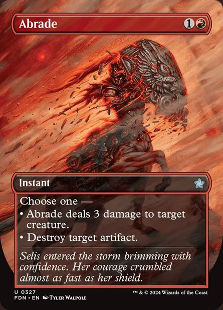 Abrade, Magic card FDN 327 — Foundations set