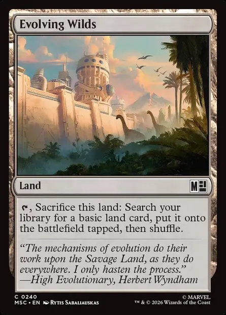 Evolving Wilds, Magic card MSC 240 — Marvel Super Heroes Commander set