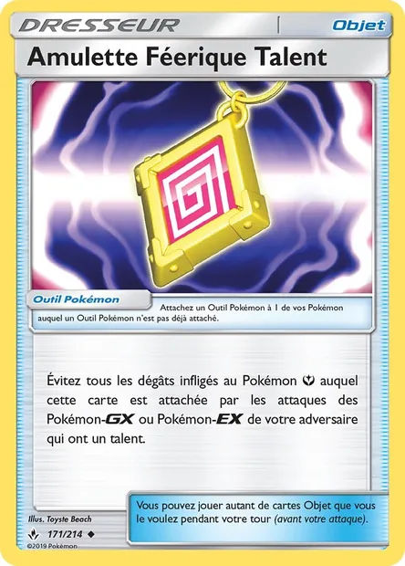 Amulette Féerique Talent, carte Pokémon UNB 171 — extension Alliance Infaillible