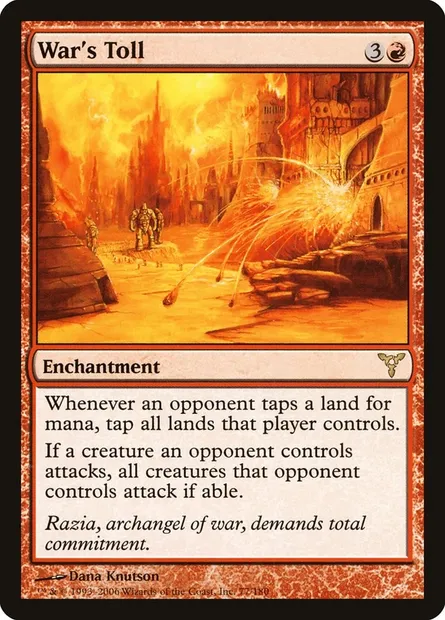 War's Toll, Magic card DIS 77 — Dissension set