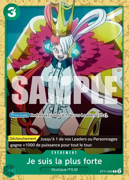 Je suis la plus forte, carte One Piece ST11-005 — extension Uta