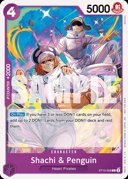 Shachi & Penguin, One Piece card ST10-008 — The Three Captains set