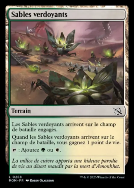 Sables verdoyants, carte Magic MOM 268 — extension L'invasion des machines