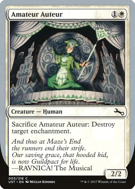 Amateur Auteur, Magic card UST 3a — Unstable set