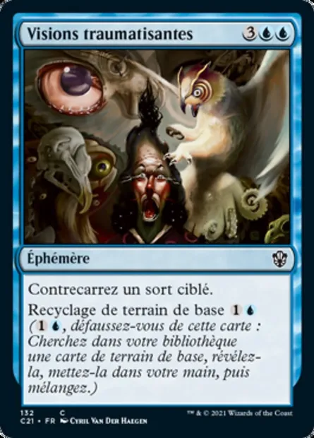 Visions traumatisantes, carte Magic C21 132 — extension Commander 2021