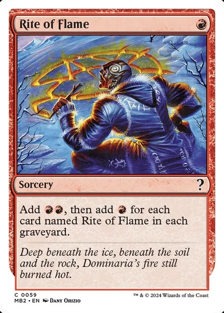 Rite of Flame, Magic card MB2 59 — Mystery Booster 2 set