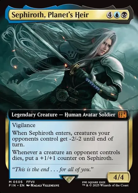 Sephiroth, Planet's Heir, Magic card FIN 505 — Final Fantasy set
