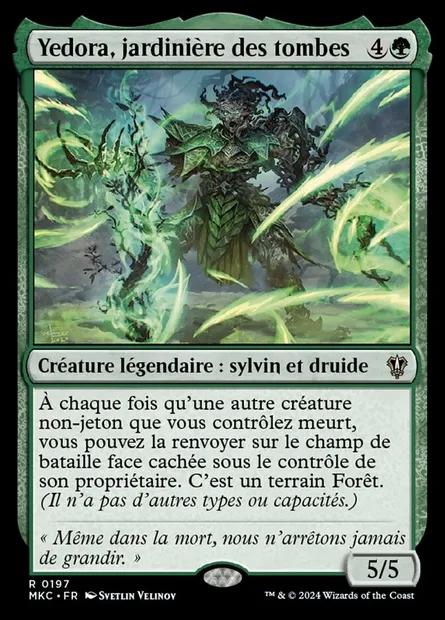 Yedora, jardinière des tombes, carte Magic MKC 197 — extension Murders at Karlov Manor Commander