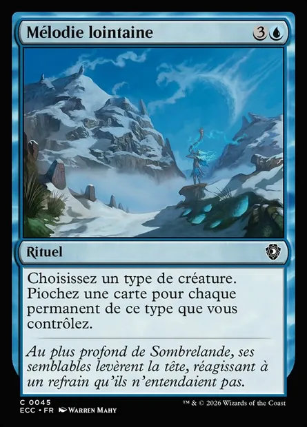 Mélodie lointaine, carte Magic ECC 45 — extension Lorwyn Eclipsed Commander