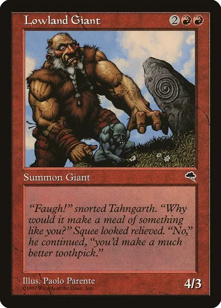 Géant des basses terres, carte Magic TMP 187 — extension Tempête
