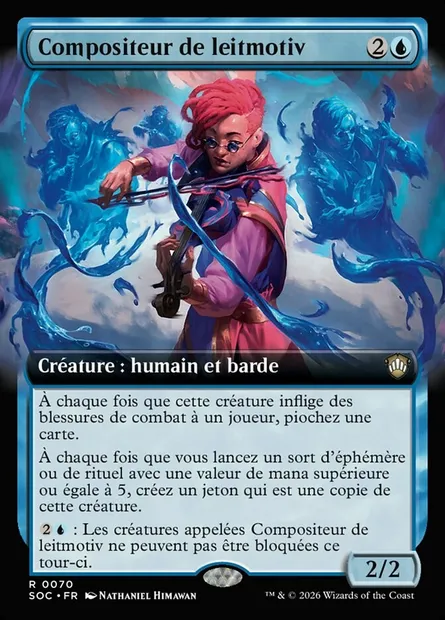 Compositeur de leitmotiv, carte Magic SOC 70 — extension Secrets of Strixhaven Commander