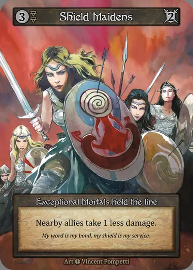 Shield Maidens, Sorcery card ALP 152 — Alpha set