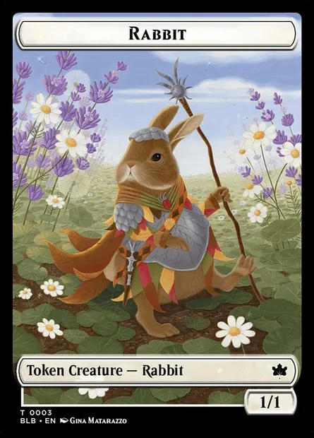 Rabbit, carte Magic TBLB 3 — extension Bloomburrow Tokens