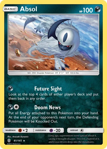 Absol, Pokémon card GRI 81 — Guardians Rising set