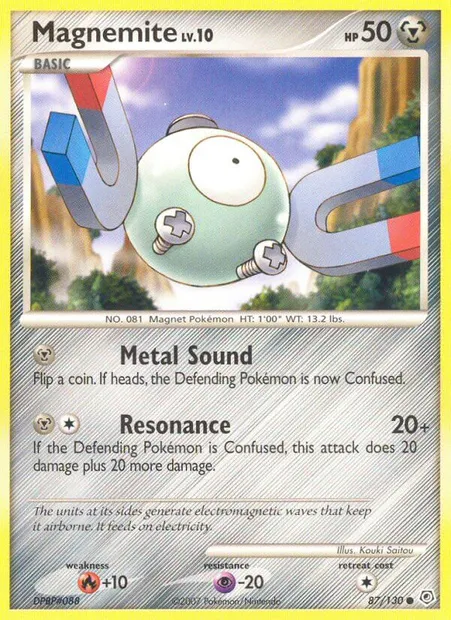 Magnemite, Pokémon card DP 87 — Diamond & Pearl set