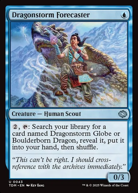Dragonstorm Forecaster, Magic card TDM 43 — Tarkir: Dragonstorm set