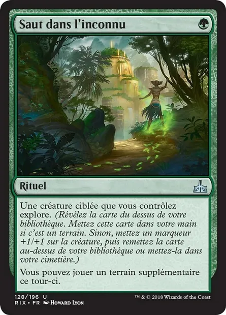 Saut dans l'inconnu, carte Magic RIX 128 — extension Les combattants d'Ixalan