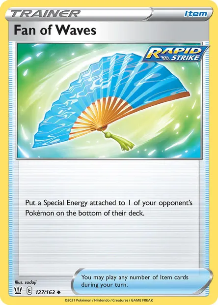 Fan of Waves, Pokémon card BST 127 — Battle Styles set