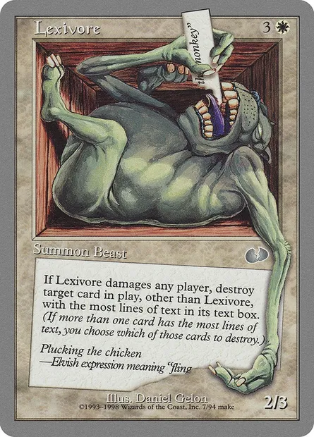 Lexivore, carte Magic UGL 7 — extension Unglued