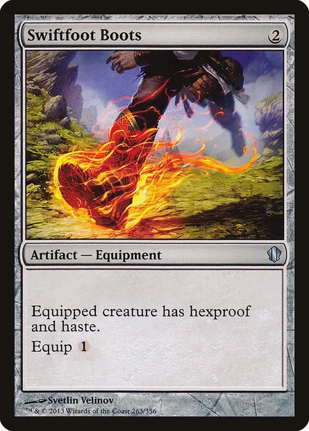 Swiftfoot Boots, Magic card C13 263 — Commander 2013 set