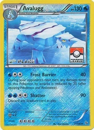 Avalugg, Pokémon card LGP 031-2 — League Promos set