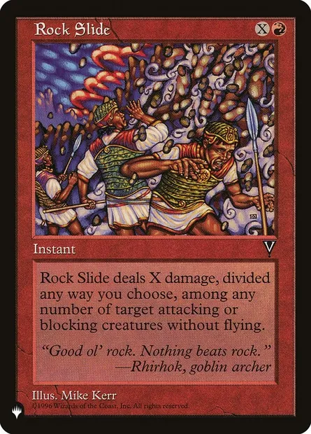 Rock Slide, Magic card PLST VIS-92 — The List set