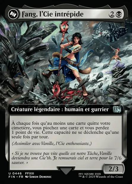 Fang, Fearless l'Cie, carte Magic FIN 446 — extension Final Fantasy