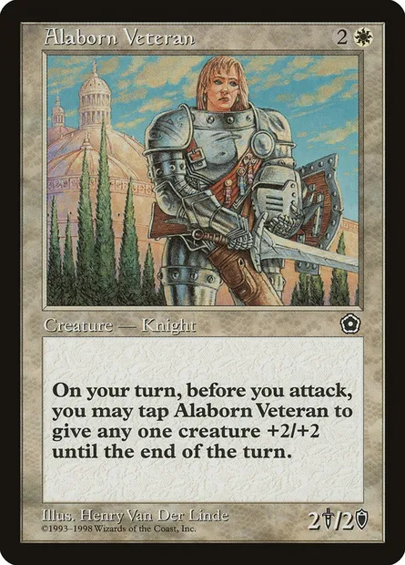 Alaborn Veteran, Magic card P02 5 — Portal Second Age set