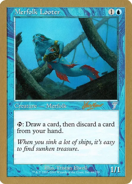 Merfolk Looter, Magic card WC02 shh89 — World Championship Decks 2002 set