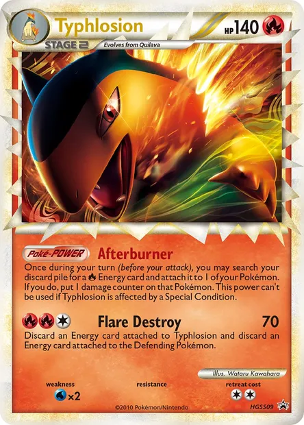 Typhlosion, carte Pokémon HGSS 09 — extension Promo HGSS