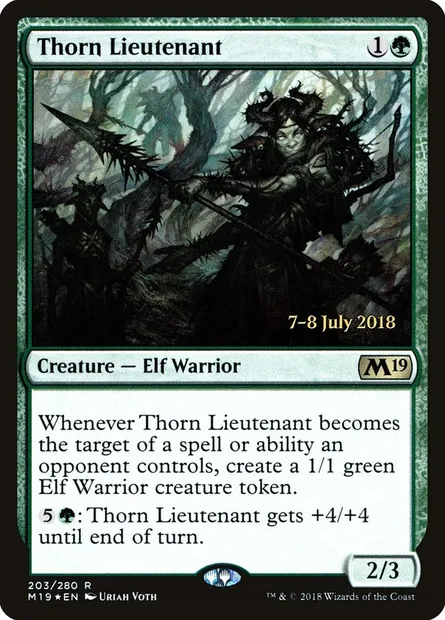 Thorn Lieutenant, Magic card PM19 203s — Core Set 2019 Promos set